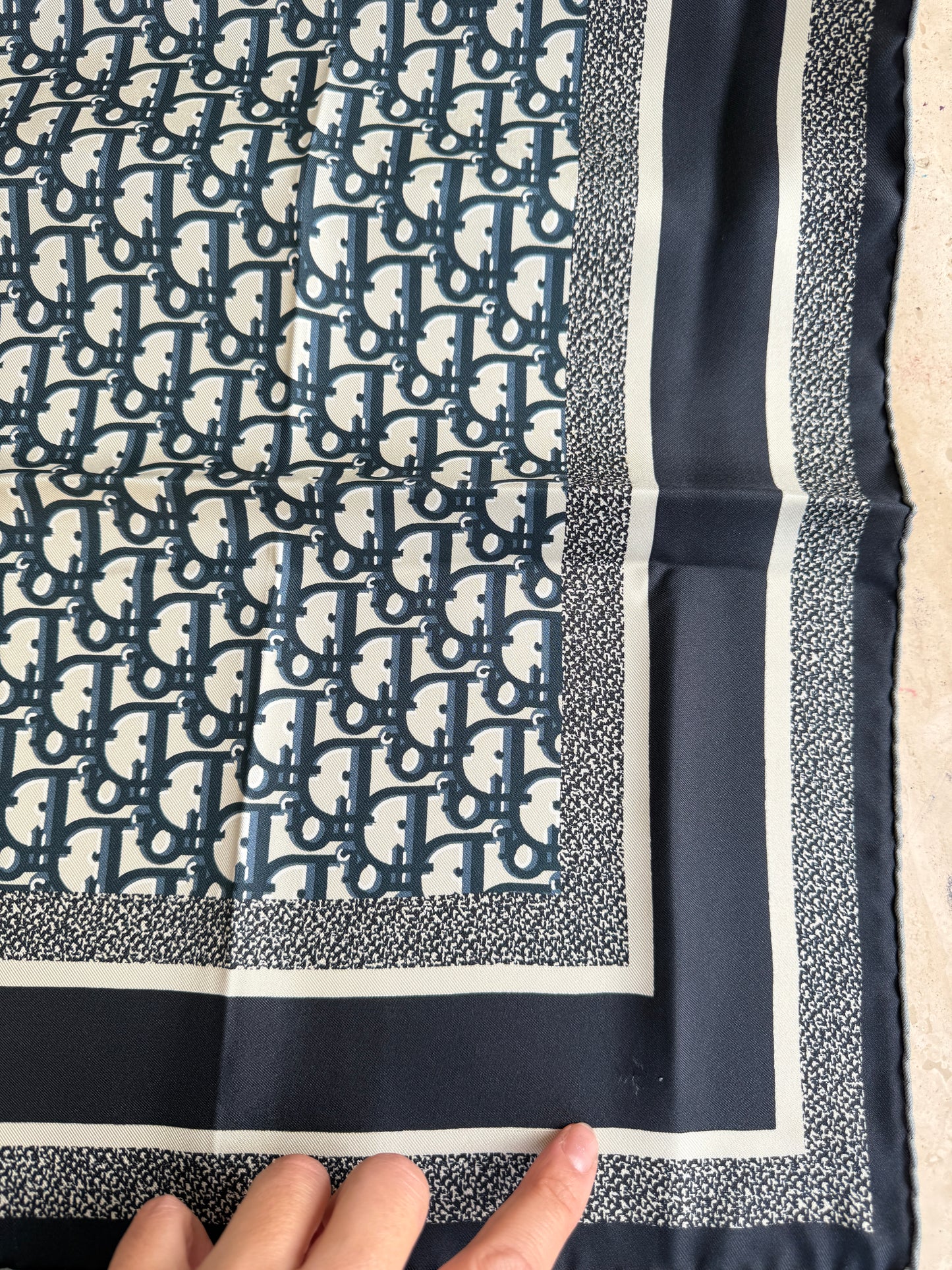 Christian Dior Silk Foulard — Double-Sided, 90×90 cm