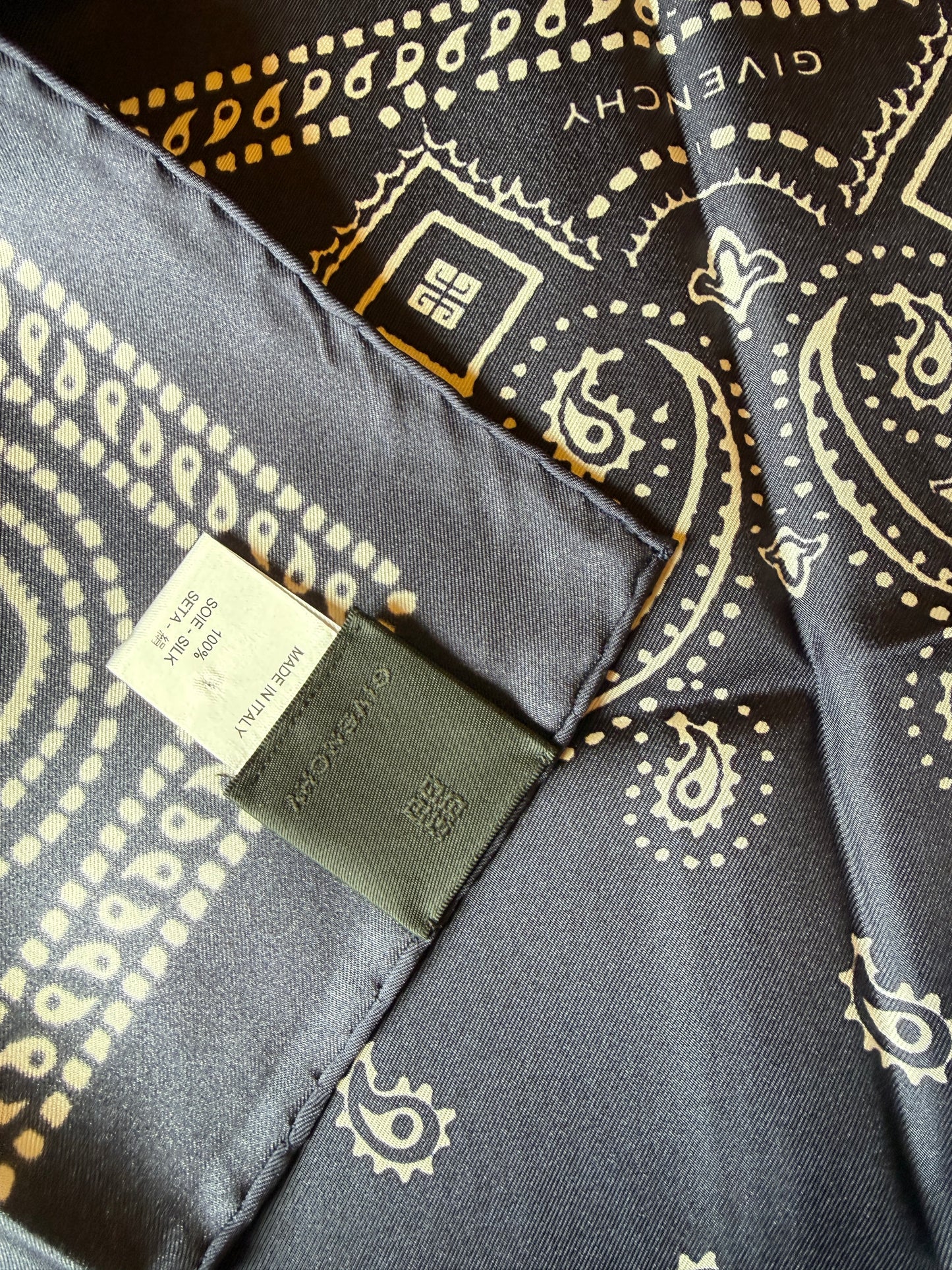Givenchy Silk Mini Foulard — 65×65 cm, Tags Present