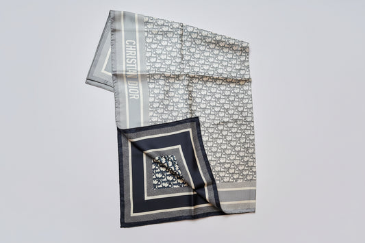 Christian Dior Silk Foulard — Double-Sided, 90×90 cm